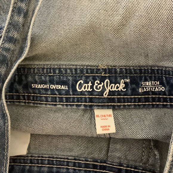 Cat & Jack Light Blue Denim Overalls - Picture 7 of 8